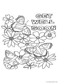 Each theme can relate to a certain event or a specific learning activity. Get Well Soon Coloring Pages Flowers And Butterfly Coloring4free Coloring4free Com