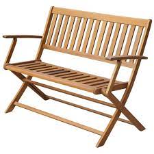 H rectangle plastic folding portable outdoor picnic table (13) $ 45 98 /box. Mewmewcat 2 Seater Garden Bench Folding Wooden Bench With Armrests And Backrest Indoor Outdoor Furniture Solid Acacia Wood 120x60x89 Cm Buy Online In Burkina Faso At Burkinafaso Desertcart Com Productid 154845367
