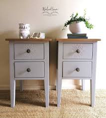 These Light Grey Solid Timber Bedside Tables Are Painted With Fusion Mineral Paint Pebble Grey Painted Bedside Table Timber Bedside Table Fusion Mineral Paint