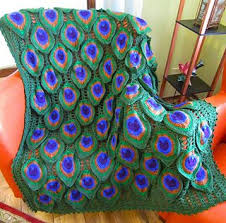 This crochet tutorial / pattern is available from craftsy. Birds Of A Feather Peacock Afghan Pattern By Roxanna June Peacock Crochet Afghan Pattern Crochet