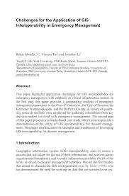 Check website for more information. Pdf Challenges For The Application Of Gis Interoperability In Emergency Management