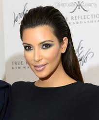 Hairstyle Diy Kim Kardashian S Slicked Back Wet Look Slicked Back Hair Sleek Hairstyles Long Hair Styles
