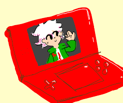 Why is he built like and hour glass lmaooo 💀💀enjoy what ever this is lmao 😃 Nagito Komaeda On The Nintendo Ds Drawception