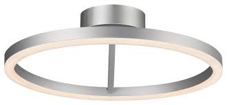 Led flush mount frosted glass drum ceiling light, dimmable, 2700k warm white, 1600 lumens. Zuben Circular Led Ceiling Light Silver 20 Modern Flush Mount Ceiling Lighting By Vonn