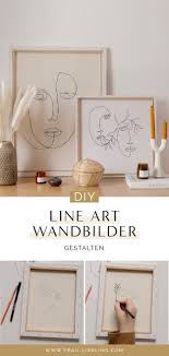 Diy Wall Art Line Art Bilder Gestalten Leinwand Upcycling In 2020 Bilder Selbst Gestalten Leinwand Selber Gestalten Keilrahmen Gestalten