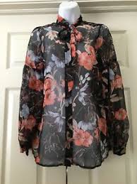 Who What Wear Long Puff Sleeves Shirt Blouse Winter Bloom