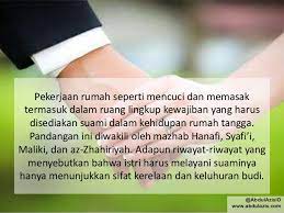 Walaupun pada zaman moden kini, ramai wanita yang turut sama bekerja untuk membantu keluarga, namun nafkah suami terhadap isteri tidak boleh dipandang lewa. Hak Dan Kewajiban Suami Istri