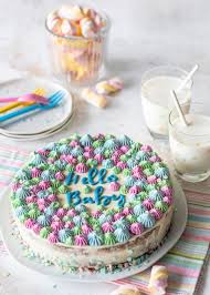 Mit dem weißen esspapier verzierst du im handumdrehen deine kuchen, donuts, plätzchen, cupcakes, desserts. Babyparty Funfetti Zitronen Torte Emma S Lieblingsstucke
