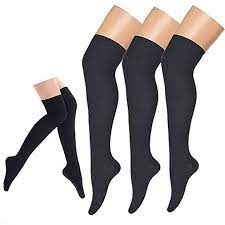 Bluemaple Compression Socks 3 Pairs Knee High Compression Sock For Women Men Best For Runni Knee High Compression Socks Compression Socks Athletic Sports