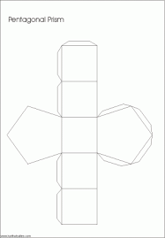 In geometry, the pentagonal prism is a prism with a pentagonal base. Paper Pentagonal Prism Paper Template Geometric Drawing Mess Free Craft