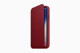 The Iphone X Gets A Red Leather Folio Love My Family Red Leather Iphone