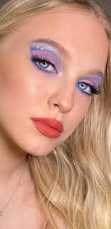 See more ideas about creative makeup, creative makeup looks, makeup. Creative Eye Makeup Art Ideas You Should Try Blue Lavender Rhinestones
