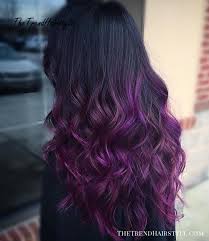 When highlights of blonde and caramel just won't do, dark purple adds gloss and an amazing color to the hair that is meant to be seen. Light Lavender Layers Purple Ombre Hair Ideas Plum Lilac Lavender And Violet Hair Colors The Trending Hairstyle