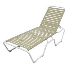 Unbranded Marco Island White Commercial Grade Aluminum Vinyl Strap Outdoor Chaise Lounge In Putty 2 Pack C222 W P The Home Depot Lounge Chair Outdoor Patio Chaise Lounge Pool Lounge Chairs