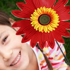 LKBENNETT Sunflower Windmill Colorful Waterproof Kids Toys for Yard Garden  Wind Spinner