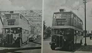 باص مصلحة نقل الركاب ذات الطابقين في منطقة الكاظمية تعود الى سنة سنة 1954 1955