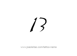 Anyone else got one?, tattoo designs, books. Thirteen 13 Number Tattoo Designs Tattoos With Names