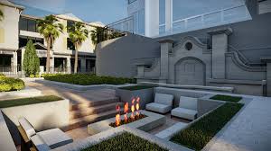Luxury Backyard 3d Model Backyard Design On Behance Backyard Design Backyard Backyard Pool