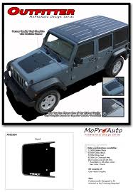 Details About 2008 2017 Jeep Wrangler Outfitter Hood Stripe Decals 3m Pro Series Vinyl Pds2824