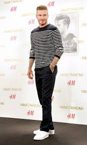 Black And White Striped Shirt With Jeans Men 7 Surprising Style Lessons From Male Celebrities David Beckham Style Mens Outfits Men Style Tips