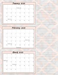 Free Printable 2020 Quarterly Calendars With Holidays 3 Designs Holiday Theme Bright And Flora Quarterly Calendar Templates Printable Free Calendar Template
