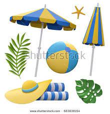 3d Render Decorative Paper Craft Beach Umbrella Hat Ball Vacation Design Elements Summer Holiday Clip A Decorative Paper Crafts Paper Crafts 3d Paper Art