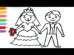 Gelin Damat Nasil Cizilir Cocuklar Icin Gelin Damat Boyama Ve Cizimi Youtube 2020 Cizim Sanat Gelin