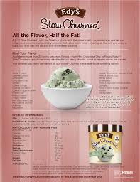 46.7% fat, 47.4% carbs, 5.9% protein. Scrutiny By The Masses Edy S Slow Churned Ice Cream