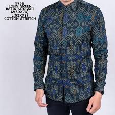 Jenis motif batik sederhana & motif batik modern indonesia. Jual Kemeja Pria Kemeja Batik Songket Panjang Tosca Hijau Tua L Di Lapak Fashionswanita88 Bukalapak