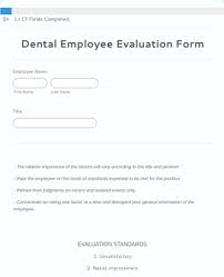 Self evaluation form every form of slide used has a specific format. Dental Employee Evaluation Form Template Jotform