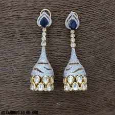 American Diamond Earrings Premium Collection Party Wear Earrings Rama Creations Manufacturer Wholesalers Of American Diamond India Jewelry Fashion Jewelry