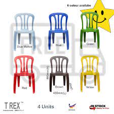 We deal in plastic chair,stool,dining table in east delhi. 4 Units 3v Los Angeles High Quality Stackable Dining Plastic Chair 6 Colour Available Shopee Malaysia