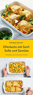 Ofenlachs Mit Senf Sosse Und Gemuse Rezept Mit Video Kitchen Stories Rezept Ofenlachs Rezepte Lachs Beilage