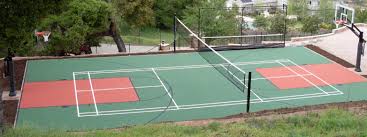 Just decide which sport needs to take priority because it will spend more space. Kcr Enterprises Llc Athletic Court Construction And Resurfacing