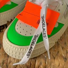 Air jordan 1 i high retro off white chicago bulls og sneakers shoes 3d keychain figure with shoe box. Off White Shoes Nib Offwhite Neon Green And White Sneakers 4 Poshmark