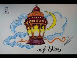 طريقة رسم فانوس رمضان مع الخطوات youtube drawing for kids drawings art