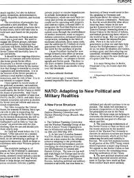 Nato Adapting To New Political And Military Realities