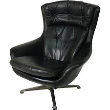 Swivel armchairs are very stunning and engaging. Vintage Danish Swivelling Armchair In Black Leather 1960s Design Market