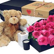 Choose a lovely small teddy bear to your children in flowers melbourne city order now for great offers! 24 Long Stem Pink Roses And Love Bear Sydney Melbourne Perth Only