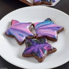 Vanilla sugar cookies with almond royal icing. Shooting Star Cookies Paula S Plate