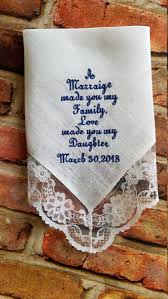Birthday Gift For 30 Year Old Daughter In Law Embroidered Handkerchief Wedding Something Blue Daughter Wedding Date Bridal Shower Gift Daughter In Law Wedding Son Wedding In 2020 Embroidered Handkerchief Wedding Wedding Handkerchief Daughter In Law Gifts
