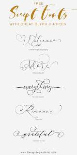 Free Script Fonts With Multiple Glyph Styles