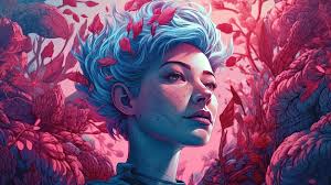 A arte do fã do demônio neon por matt kohn