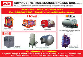 Efficient management of electrical energy regulations licensee: Advance Thermal Engineering Sdn Bhd Boiler Supplier In Malaysia