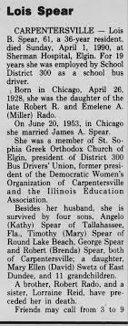 Obituary for Lois B. Spear