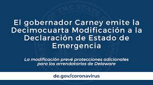 El Gobernador Carney Emite La Decimocuarta Modificacion A La Declaracion De Estado De Emergencia State Of Delaware News
