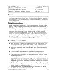 Job descriptions are subject to change by the city as the needs of the city and requirements of the job change. 2