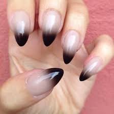 Almond Black And Grey Ombre Nails 60 Hot Halloween Wedding Nails Ideas Pointed Nails Pointy Nails Almond Nails