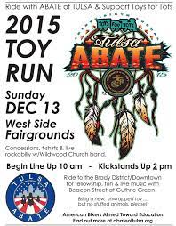 Tulsa Ok Dec 13 2015 Tulsa A B A T E Toys For Tots Toy Run Charity Run Motorcycle Events Charity Events