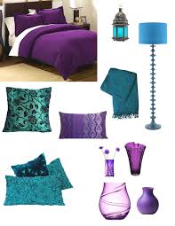 Turquoise and purple shower pom poms. Giving A Bedroom A Makeover My House My Garden Purple Bedrooms Teal Bedroom Bedroom Makeover